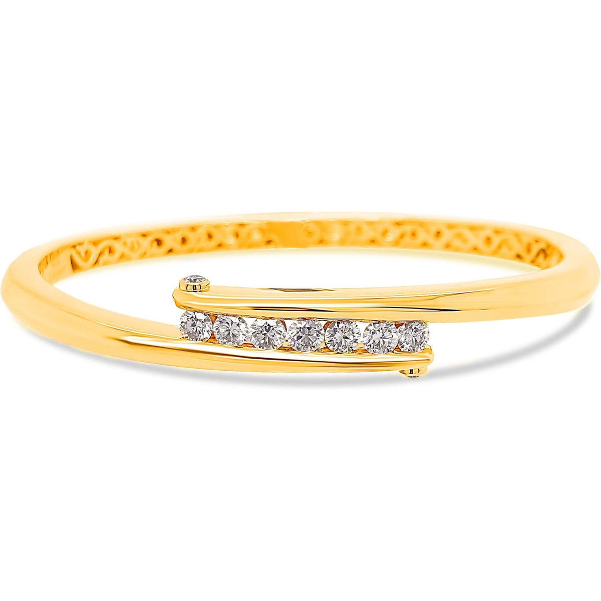 Charles Krypell Diamond Overlap Bracelet in Yellow Gold