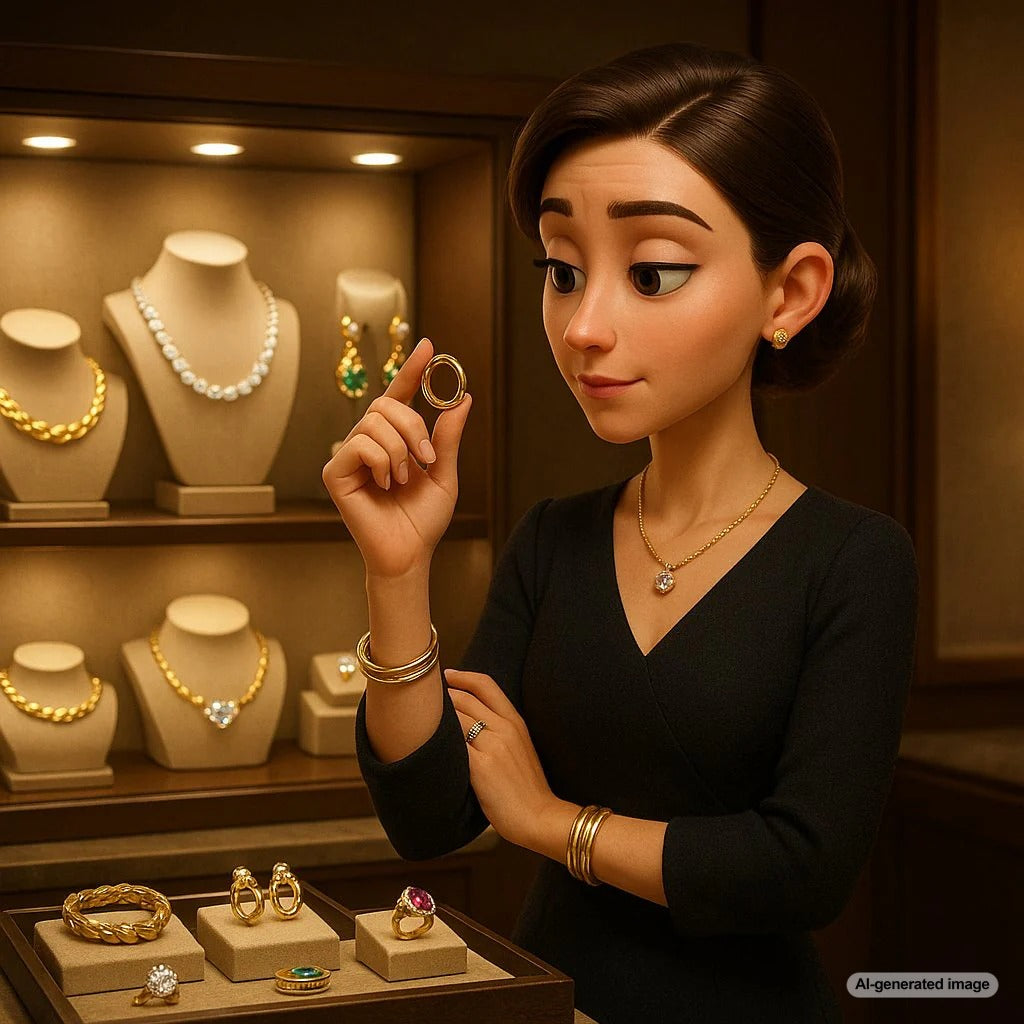Minimal jewelry collection showing diamond stud earrings, simple necklace, and tennis bracelet arranged beautifully