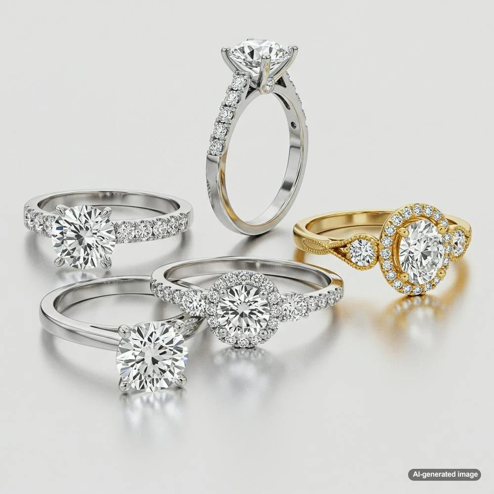 Custom lab grown diamond engagement ring from Robinson's Jewelers