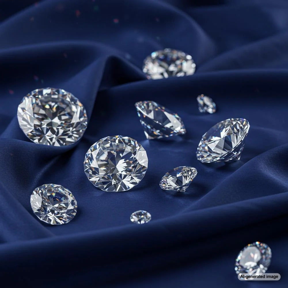 Lab-created diamond jewelry showcasing brilliance and clarity