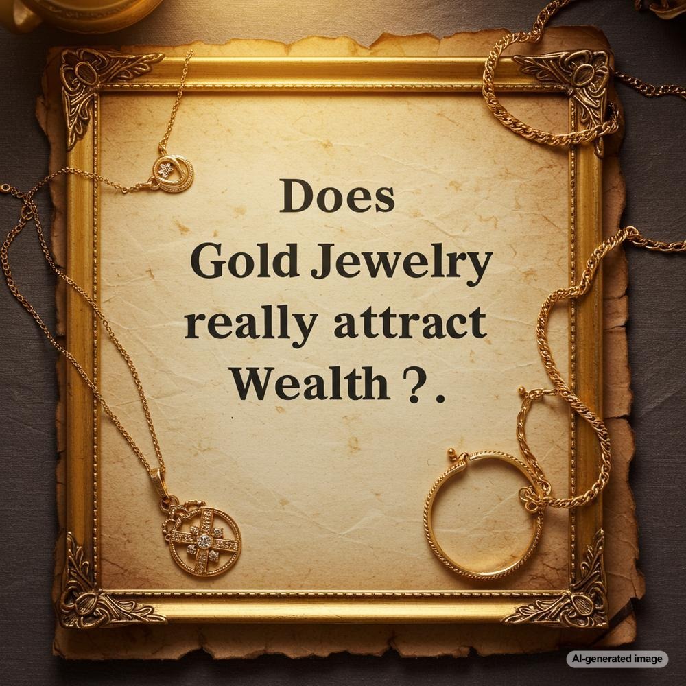 Elegant gold jewelry pieces symbolizing wealth and prosperity