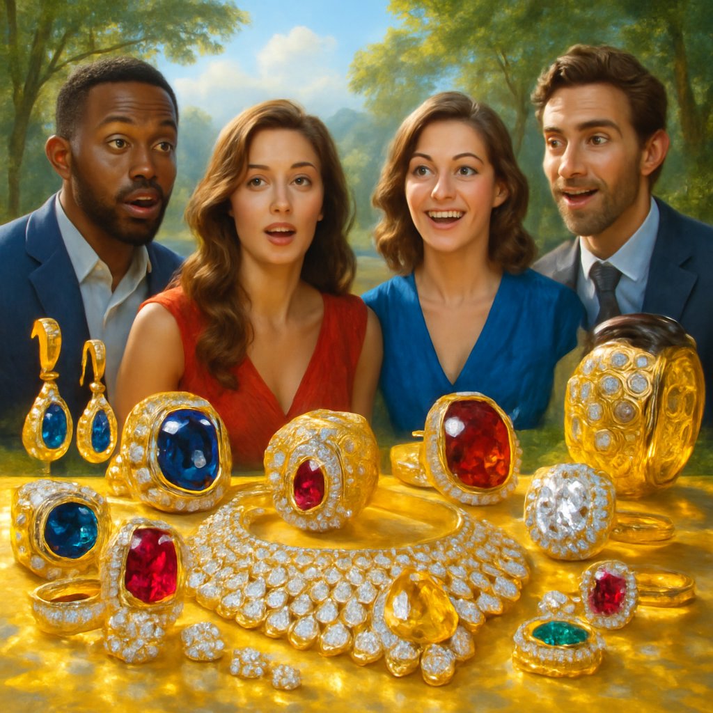 Ethical vs unethical gem sourcing comparison showing beautiful jewelry alongside responsible mining practices