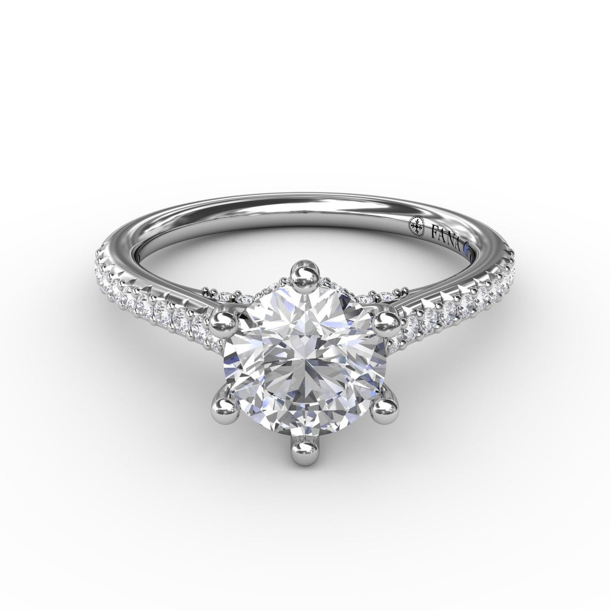 Elegant 6-Prong Round Diamond Engagement Ring