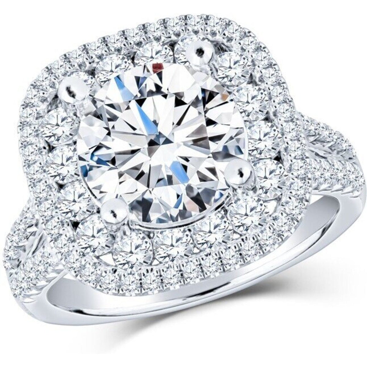 Exquisite double halo engagement ring from Robinson's Jewelers