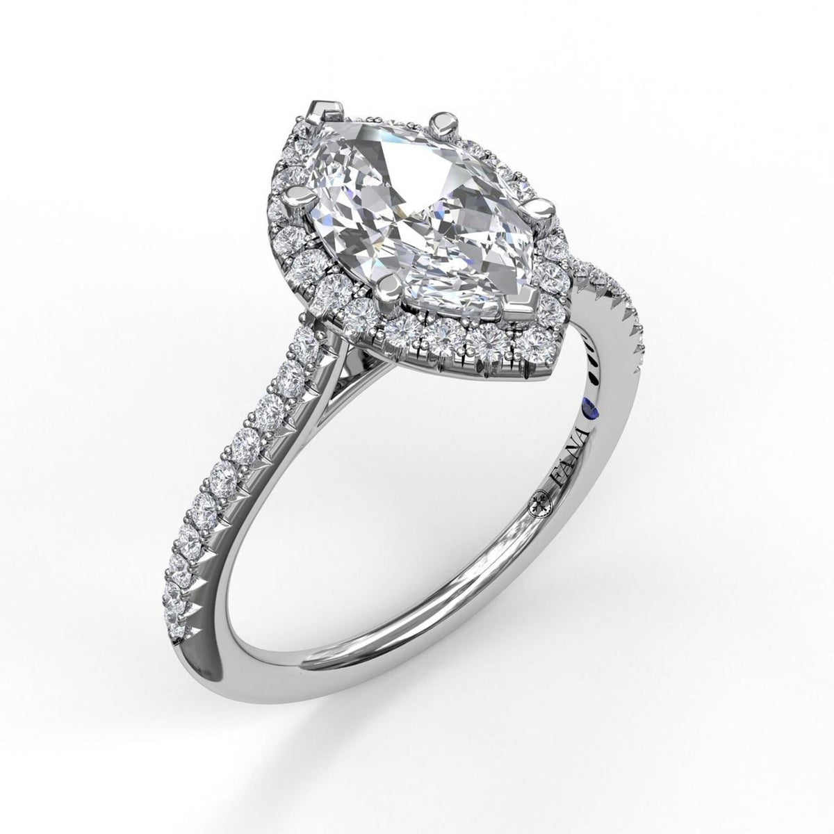 Elegant Marquise Diamond with Halo Engagement Ring - Robinson's Jewelers