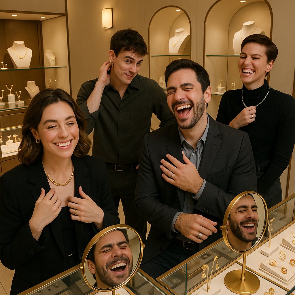 Modern gender-neutral and masculine fine jewelry collection featuring rings, bracelets and necklaces