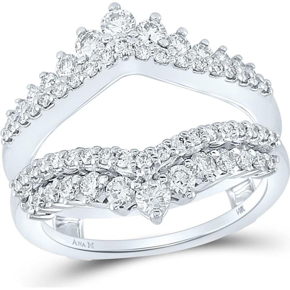 14k White Gold Wrap Ring Guard with Diamonds at Robinson's Jewelers