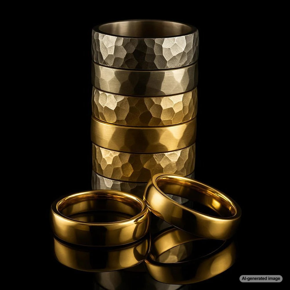 Elegant gold men's engagement rings showcasing classic and modern designs
