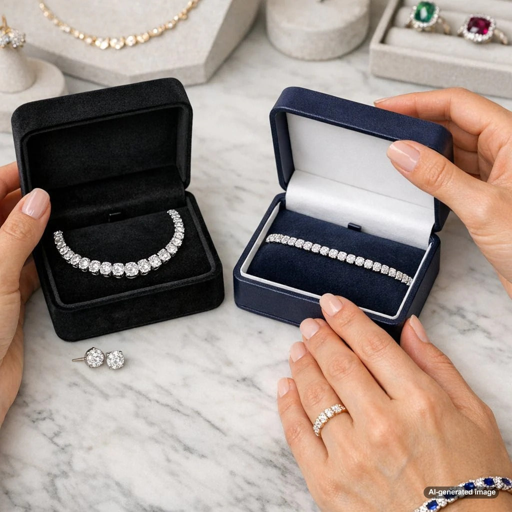 Compare graduated and uniform diamond tennis bracelet styles at Robinson's Jewelers to find your perfect sparkle