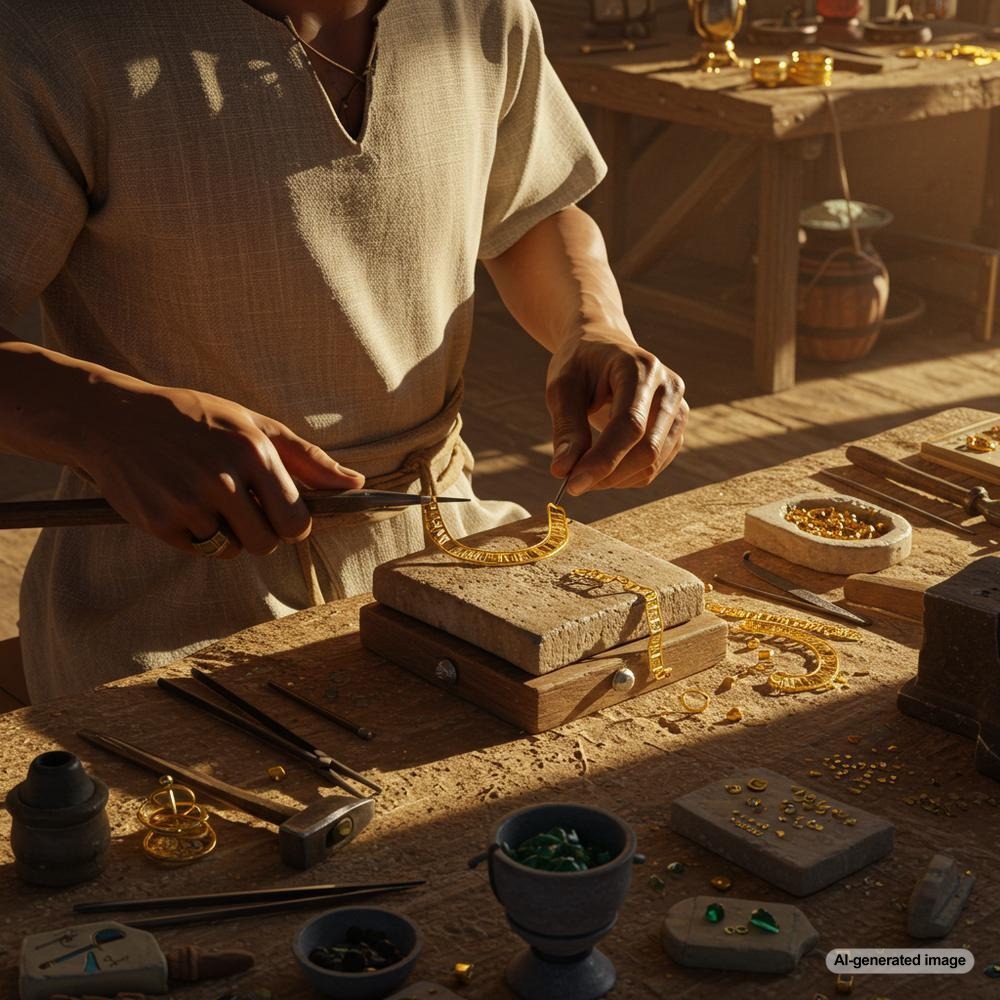 A collection of gold jewelry showcasing the history and artistry of goldsmithing.