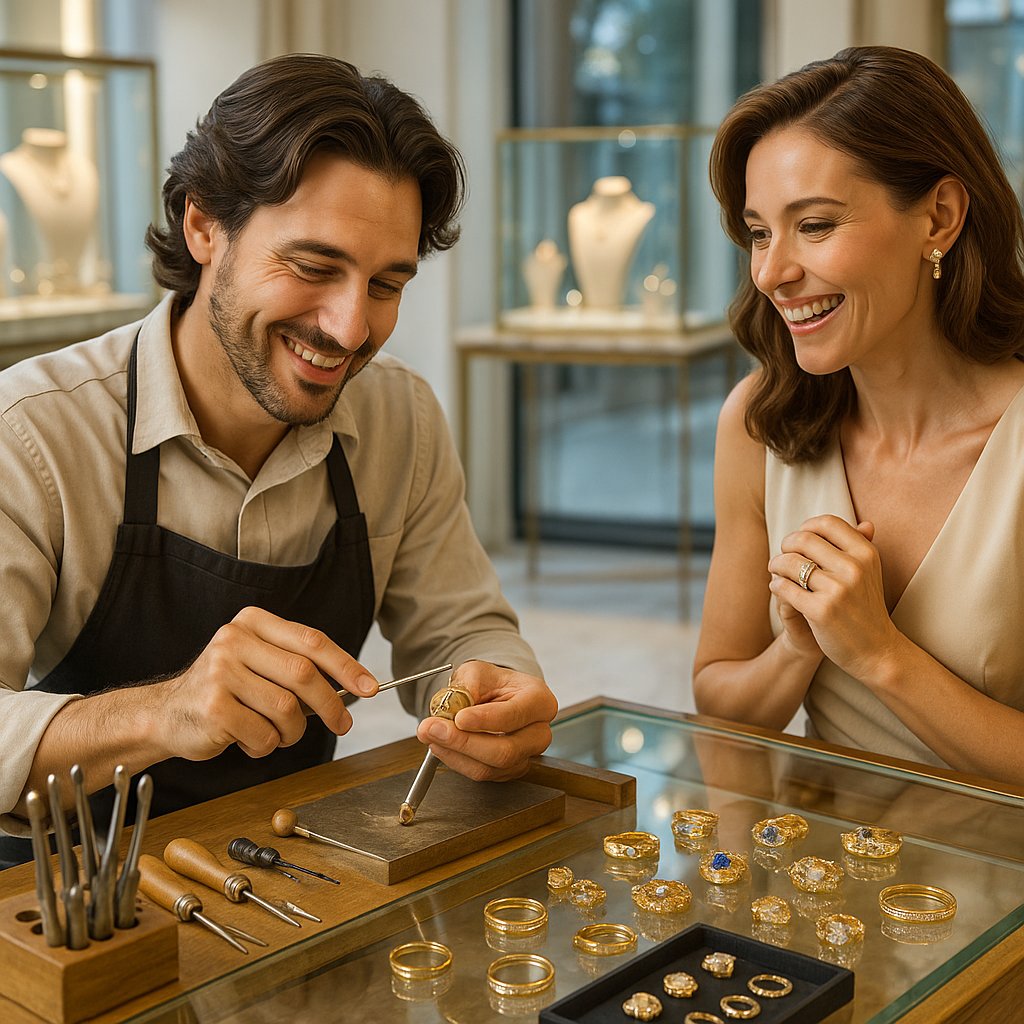 Transformed heirloom jewelry showing vintage pieces redesigned into modern wearable art