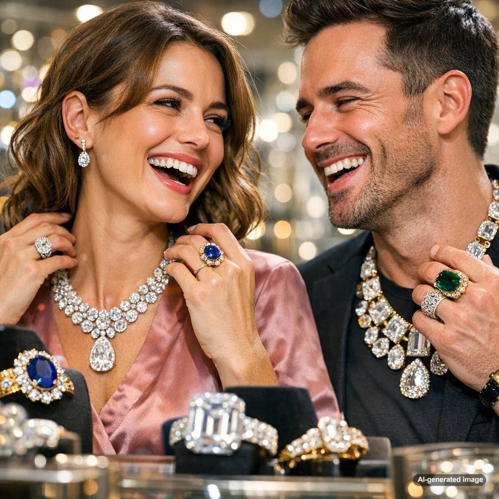 Antique and modern diamond jewelry showcasing the evolution of design after the South African diamond discovery