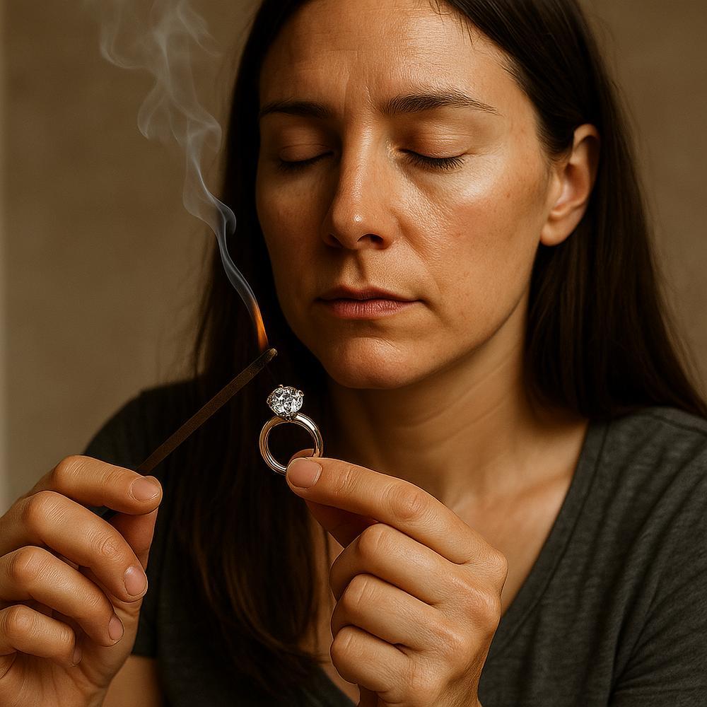 A dazzling diamond ring sparkling under light, symbolizing energy and brilliance