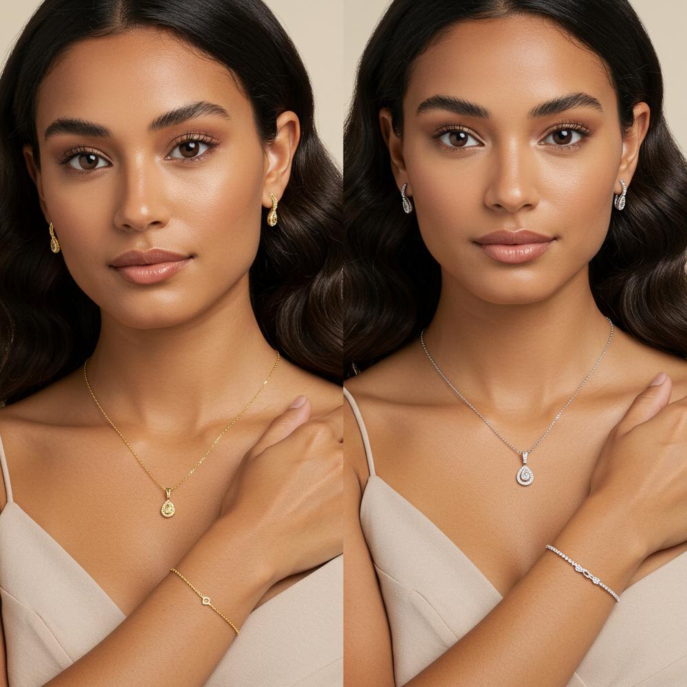 Gold and silver jewelry comparison for different skin tones