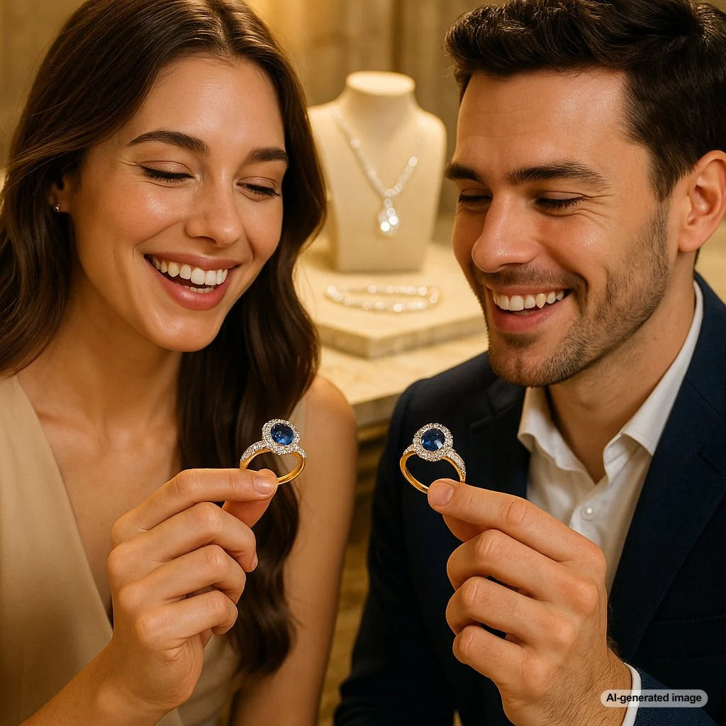 Couple in a long-distance relationship holding hands, with meaningful jewelry visible on their wrists