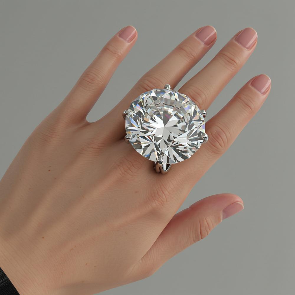 A 3 carat diamond compared to a pencil eraser for size reference.