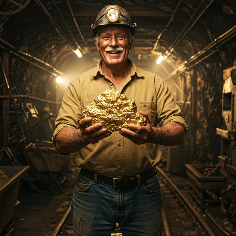 A gleaming pile of gold bars and nuggets symbolizing global gold reserves and mining potential