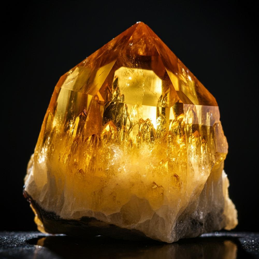 A radiant citrine gemstone showcasing its warm golden hues