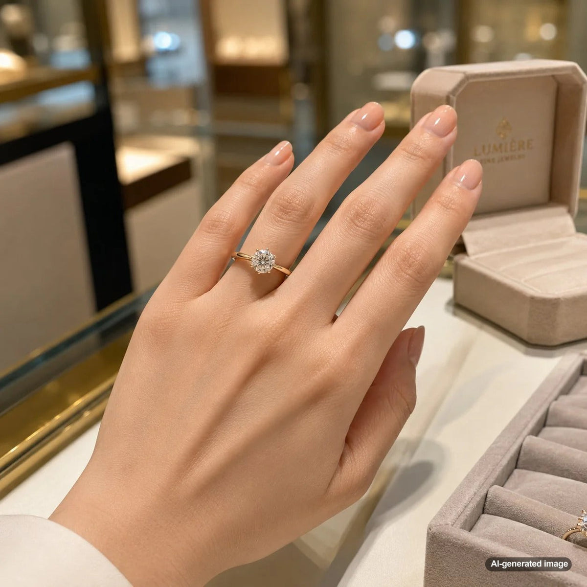 A stunning classic engagement ring with a unique twist, showcasing a sparkling diamond set in an elegant band, perfect for brides seeking timeless style with personal flair.