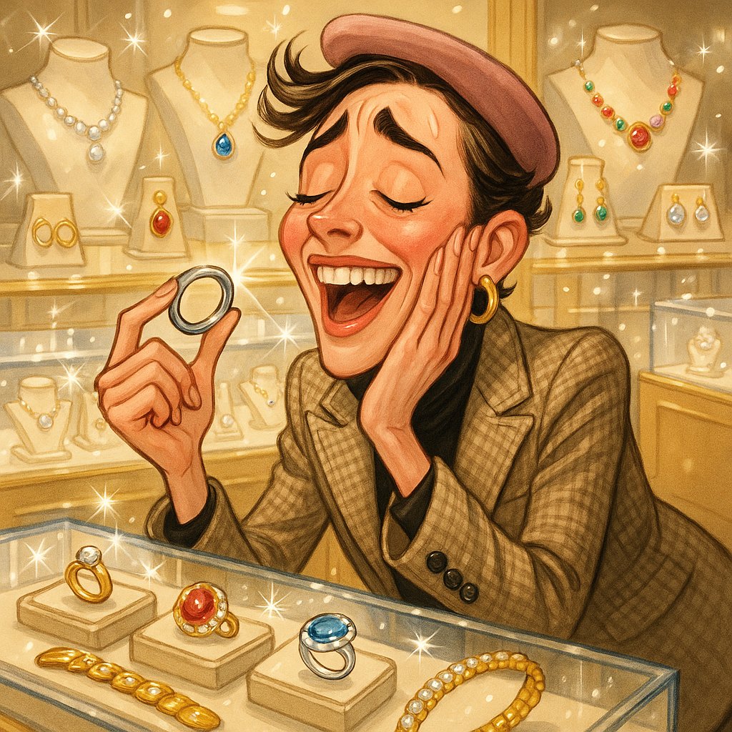 Close up of hypoallergenic titanium and platinum earrings and rings for sensitive skin at Robinson's Jewelers