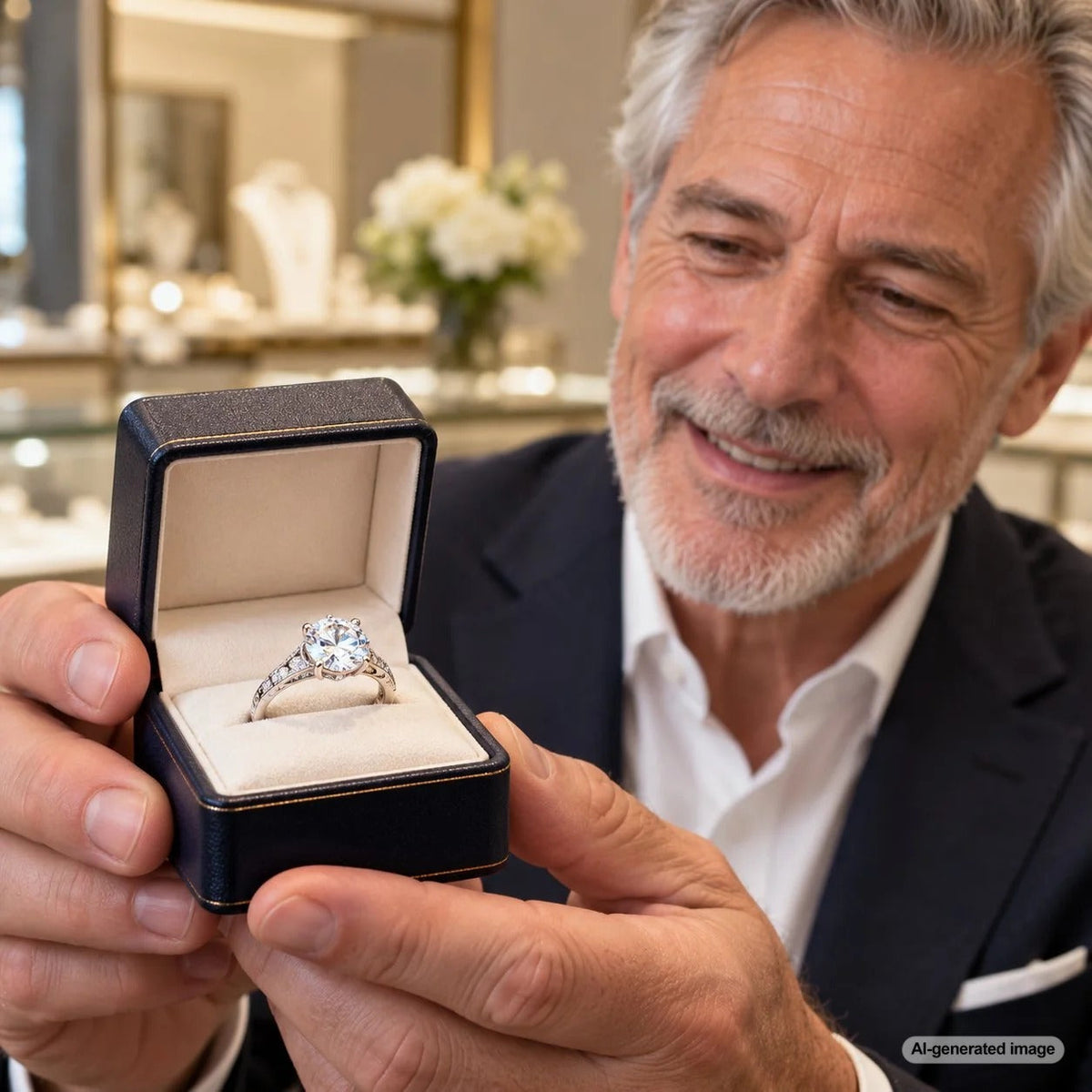 Estate engagement ring chosen for secure everyday wear with vintage craftsmanship and durable setting