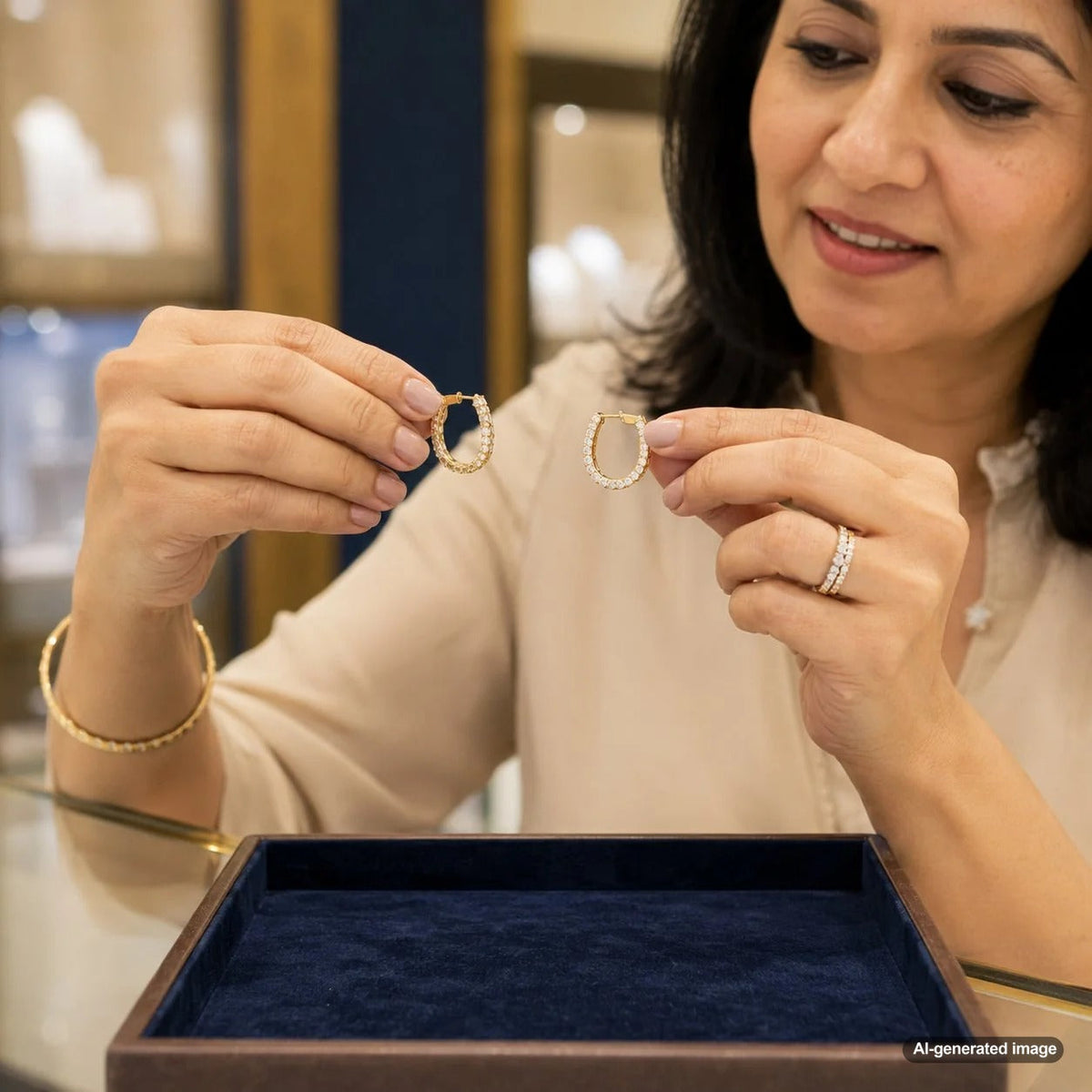 Elegant diamond hoop earrings for comfortable everyday wear