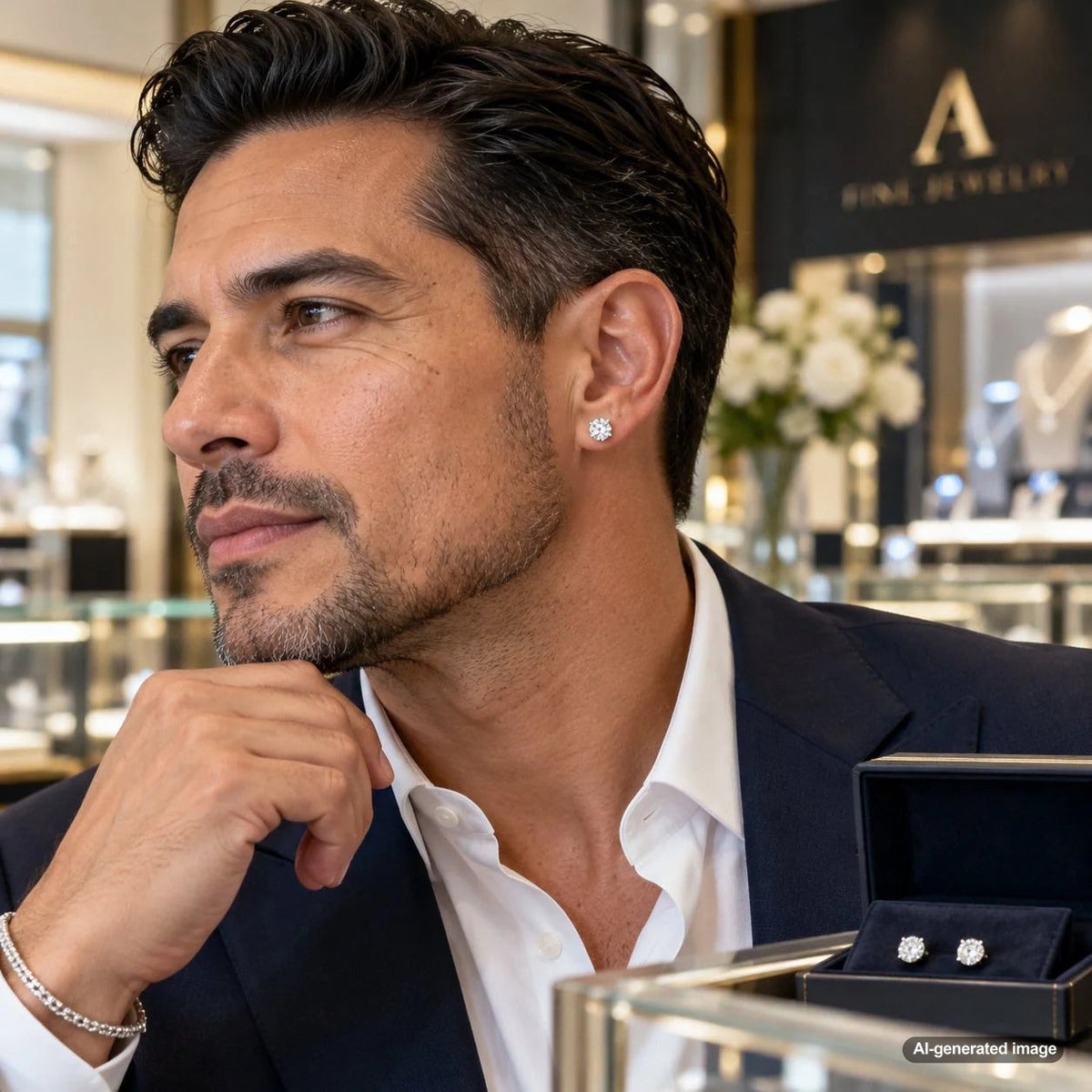 Elegant diamond stud earrings showcasing timeless sparkle and classic fine jewelry styling for different face shapes, hairstyles, and everyday outfits