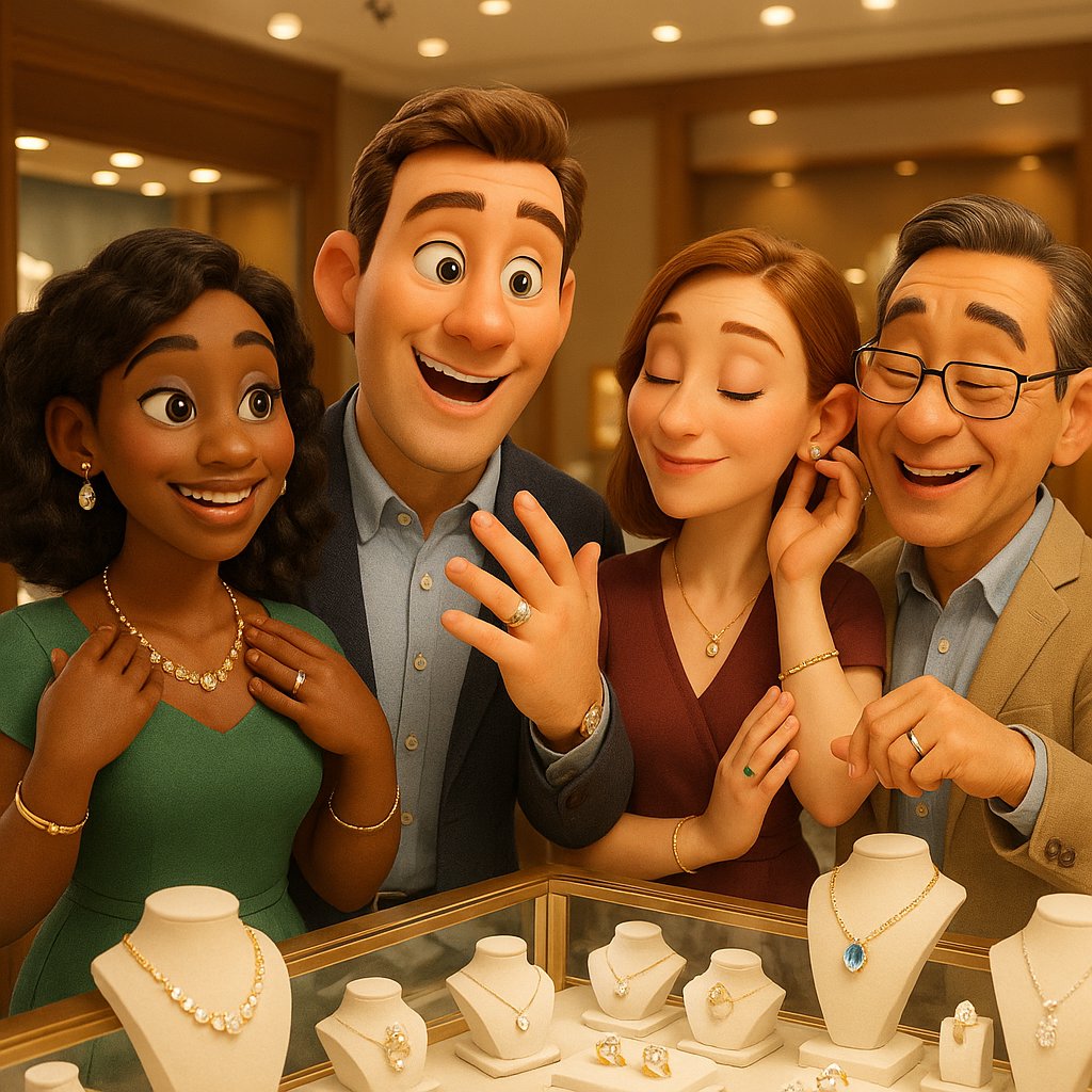 Beautiful hypoallergenic jewelry collection from Robinson's Jewelers including gold, platinum and sterling silver pieces