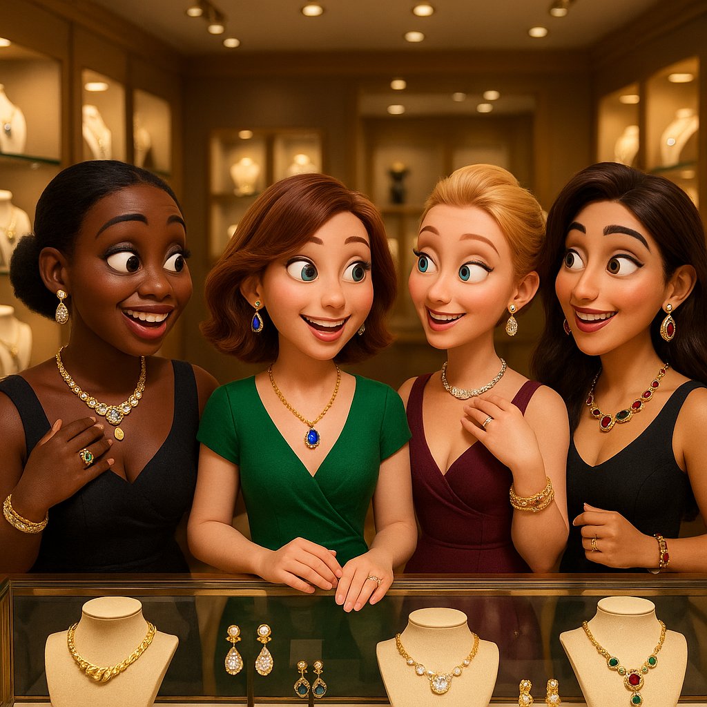 Stylish photoshoot setup with model wearing elegant jewelry from Robinson's Jewelers