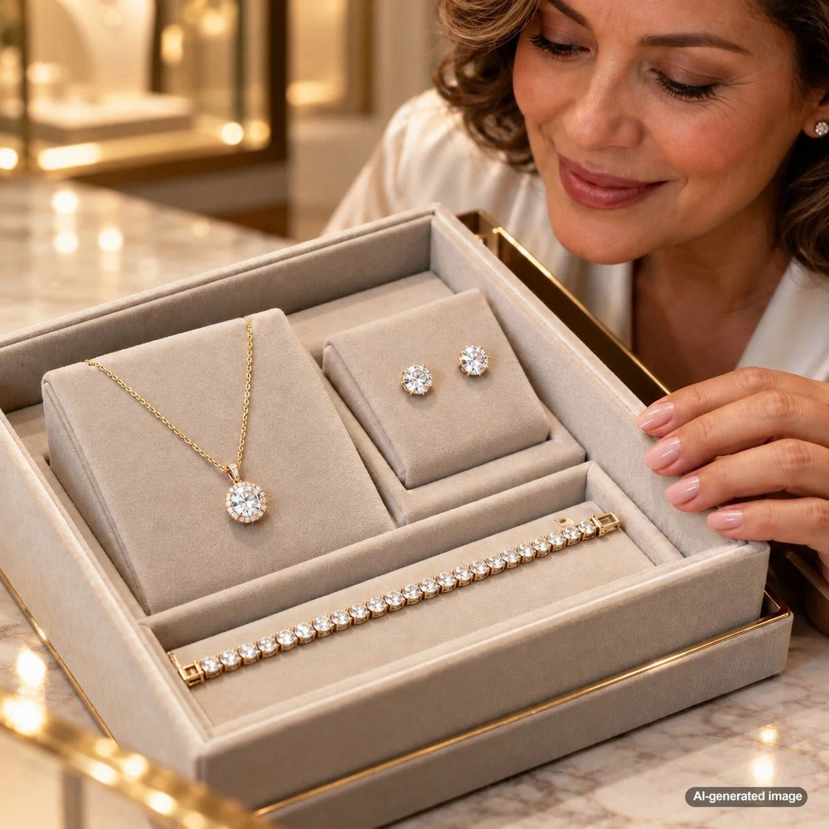 Lab diamond jewelry gift inspiration featuring elegant diamond designs for birthdays, promotions, graduations, and personal milestones without traditional bridal styling
