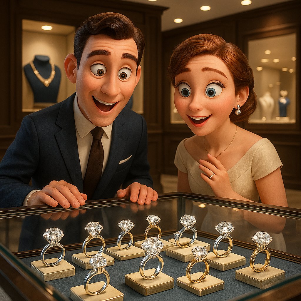 Old European Cut diamond set in modern engagement ring with pav&eacute; band