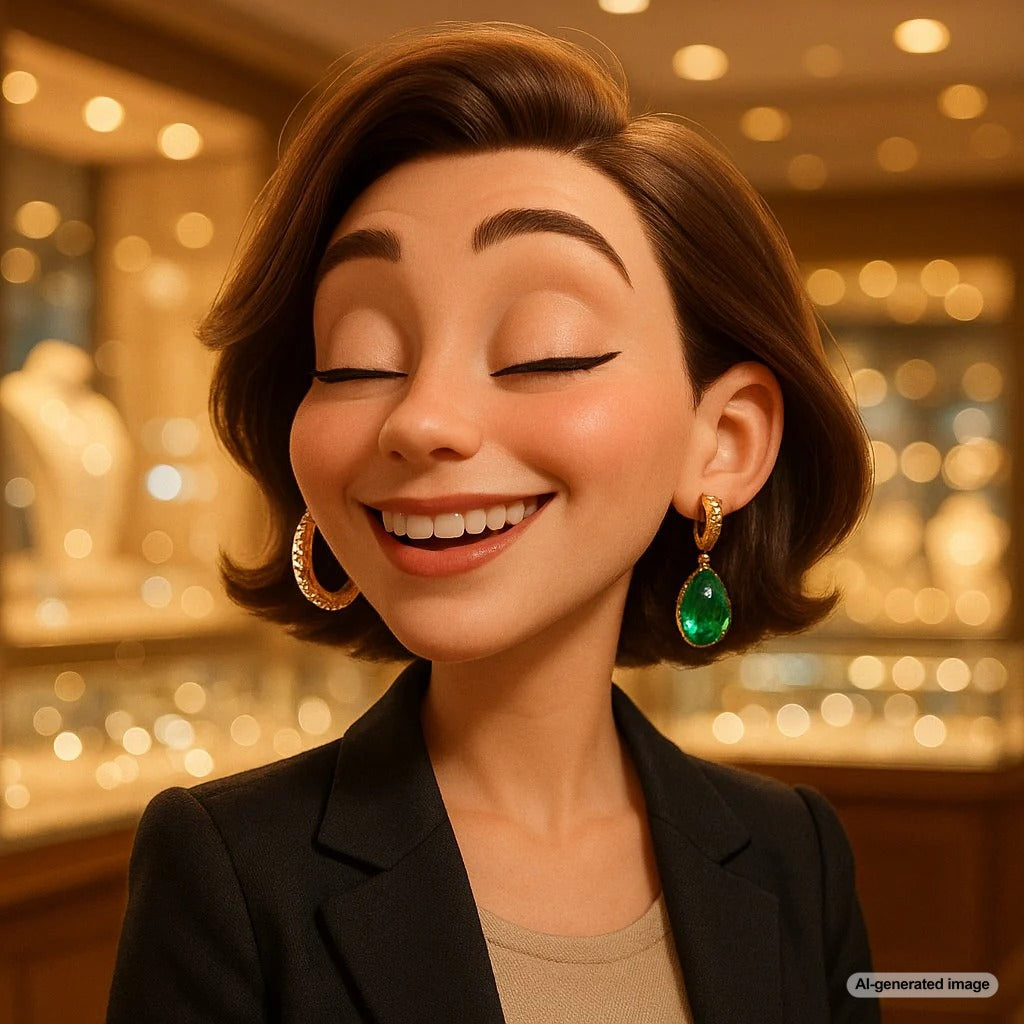 Stylish woman wearing mismatched earrings, showcasing trendy jewelry combinations