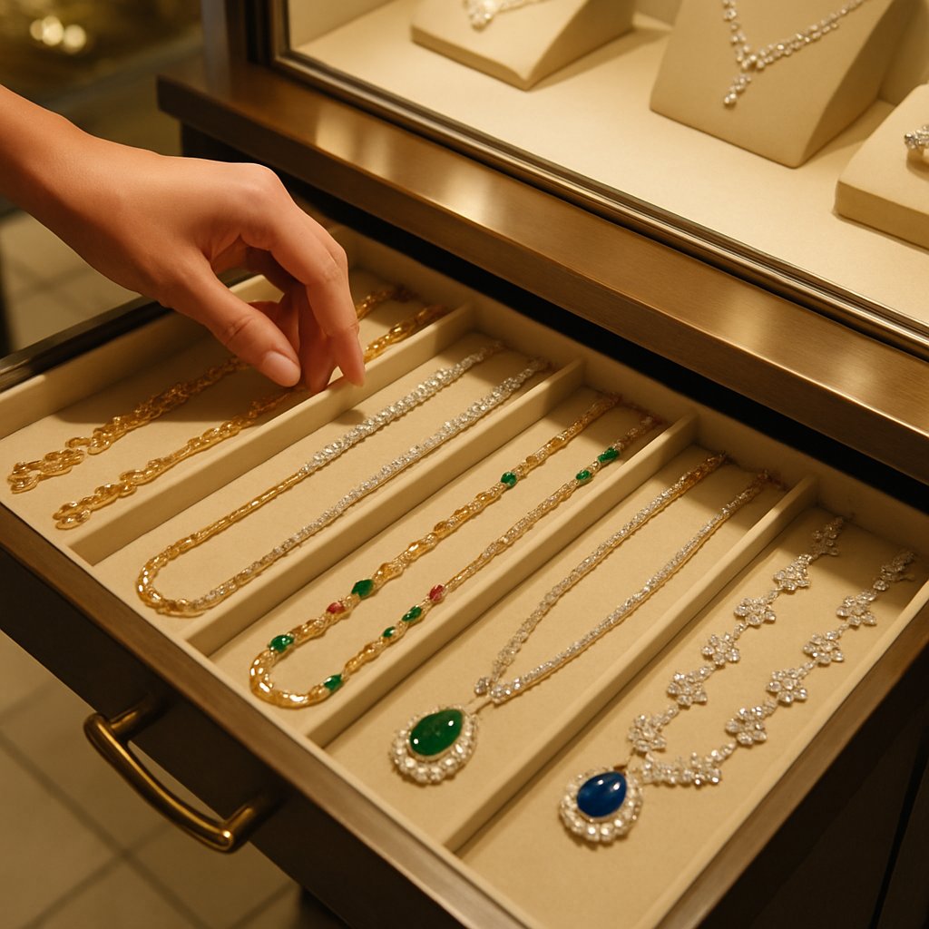 Necklace organization solutions to prevent tangling in jewelry drawers
