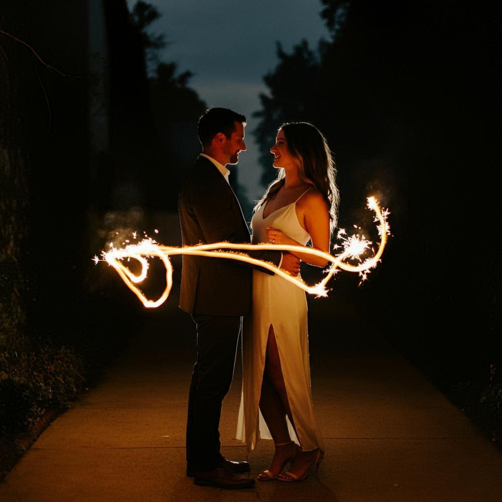 Couple sharing a romantic moment during their engagement photoshoot