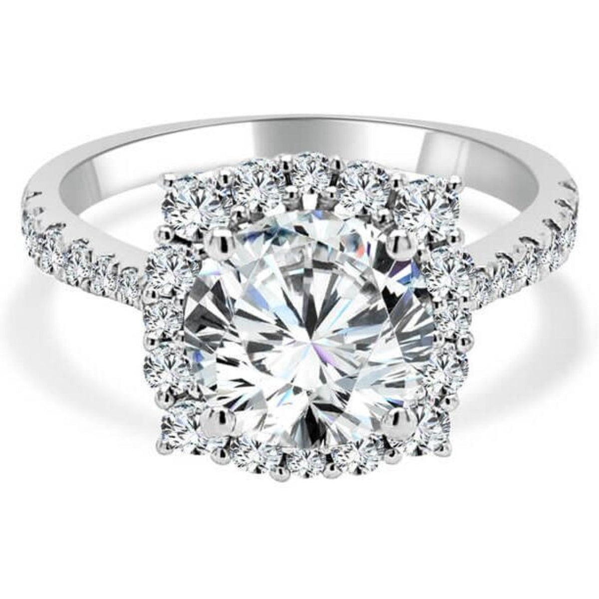 Beautiful Imagine Bridal engagement ring semi-mount displayed against a backdrop