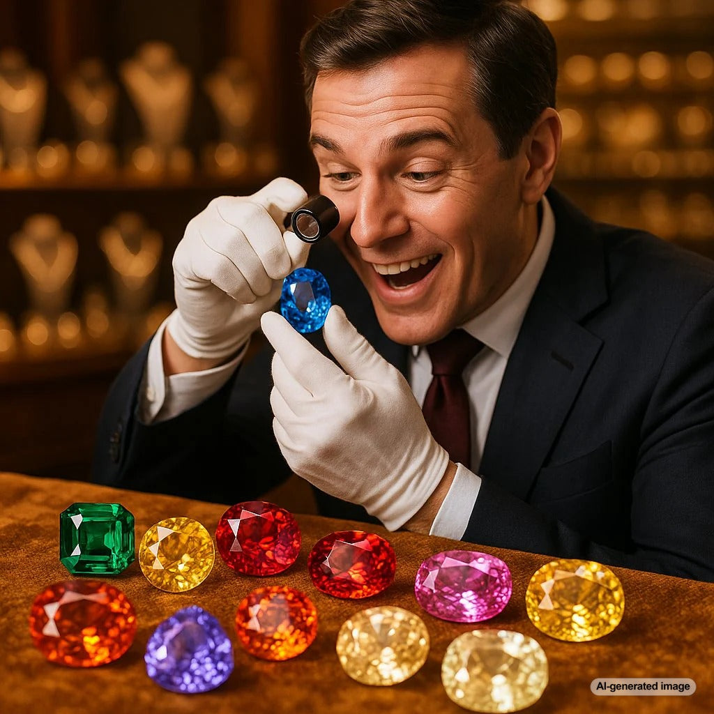 A stunning collection of investment-grade gemstones including ruby, sapphire, emerald, and diamond jewelry from Robinson's Jewelers.
