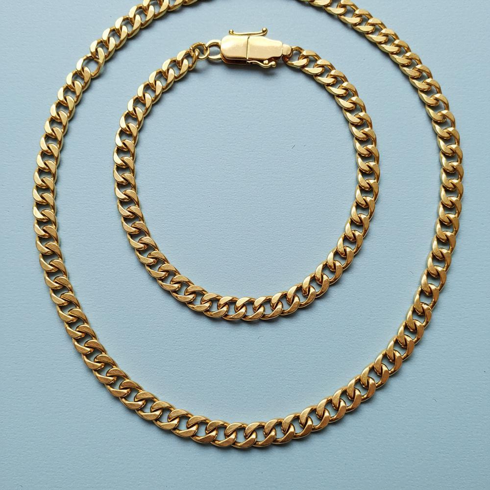 Close-up of elegant 10k gold jewelry pieces from Robinson's Jewelers