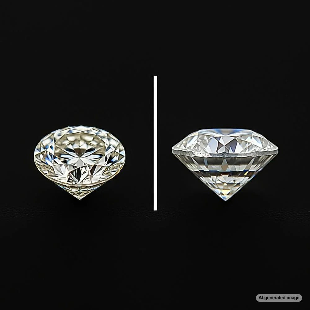 Illustration of diamond girdle thickness variations