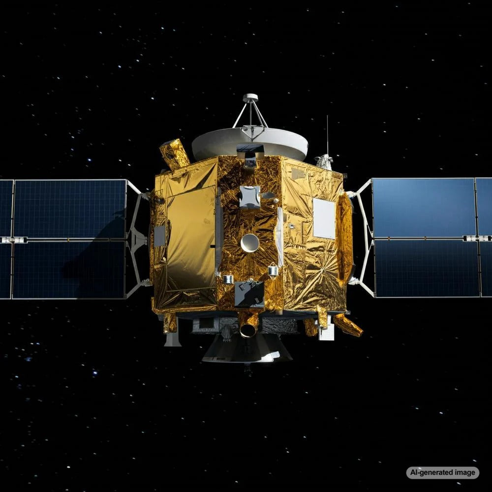 Spacecraft with gold-colored insulation