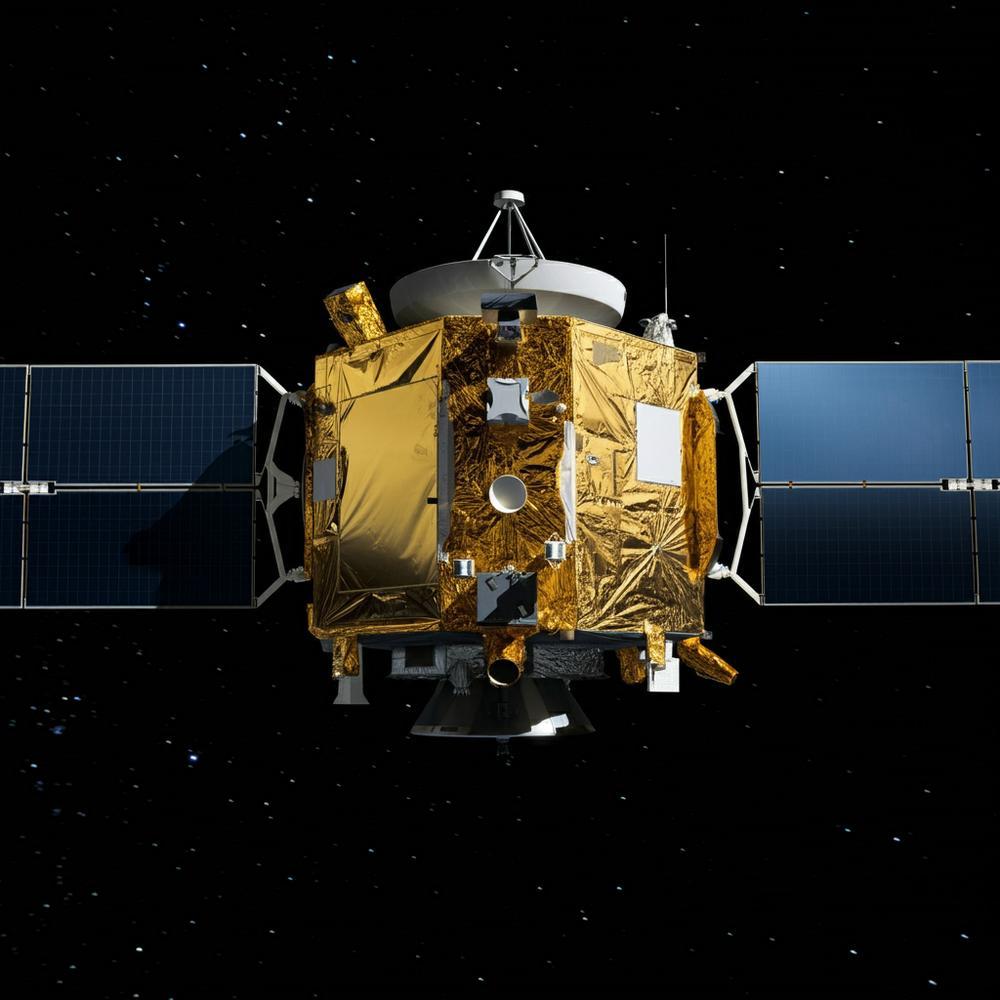 Spacecraft with gold-colored insulation