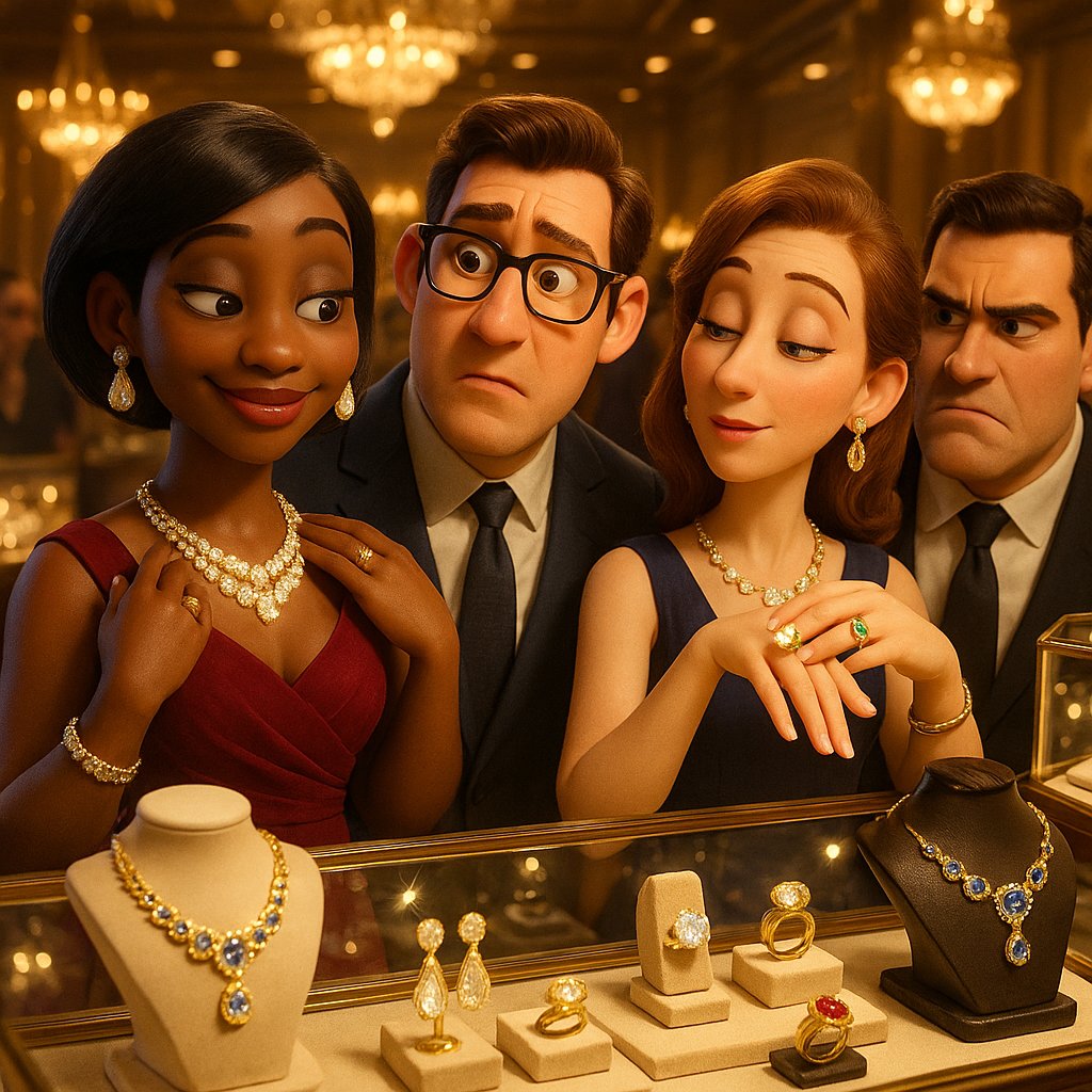 Diverse collection of meaningful jewelry pieces representing different aspects of personal identity and belonging