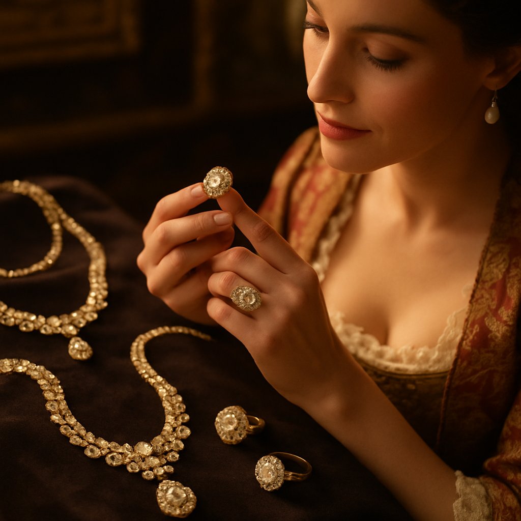 Neoclassical jewelry styles inspired by the French Revolution featuring cameos, garnets, and empire silhouette fashions