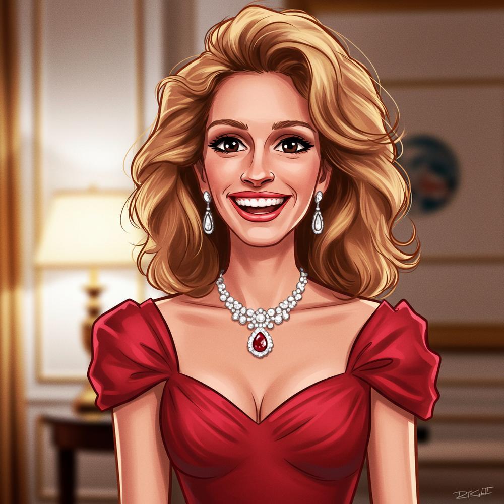 Iconic jewelry pieces from famous movies displayed on a velvet tray