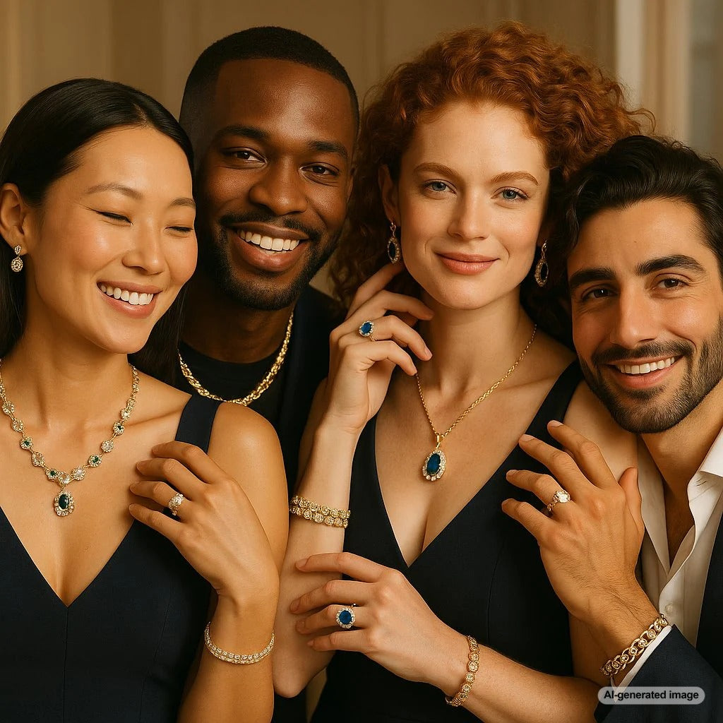 Vibrant LGBTQ+ pride jewelry collection featuring rainbow rings, necklaces, and bracelets for self-expression