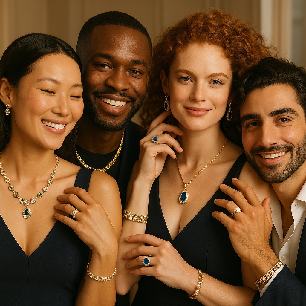 Vibrant LGBTQ+ pride jewelry collection featuring rainbow rings, necklaces, and bracelets for self-expression