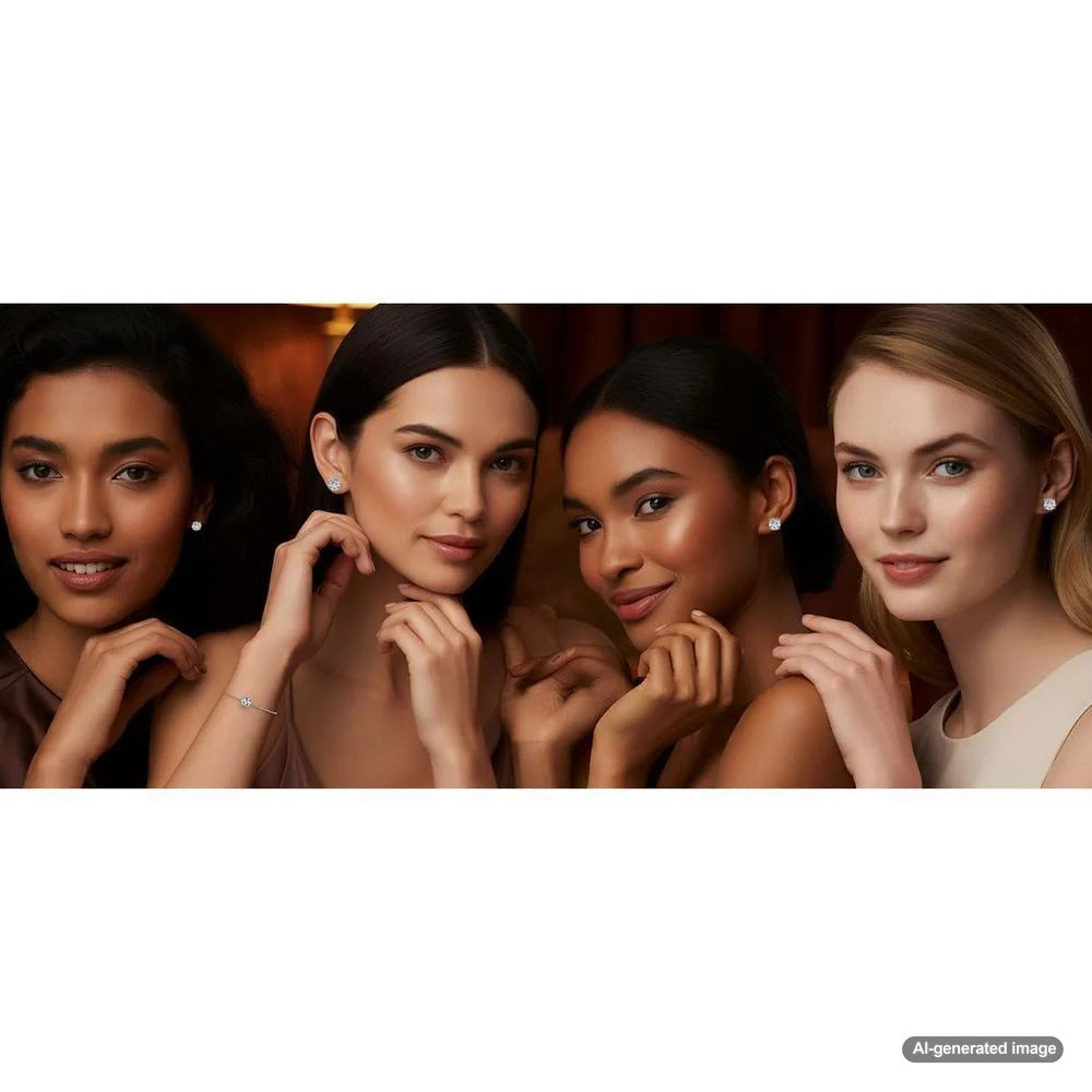 Elegant lab-grown diamond stud earrings from Robinson's Jewelers