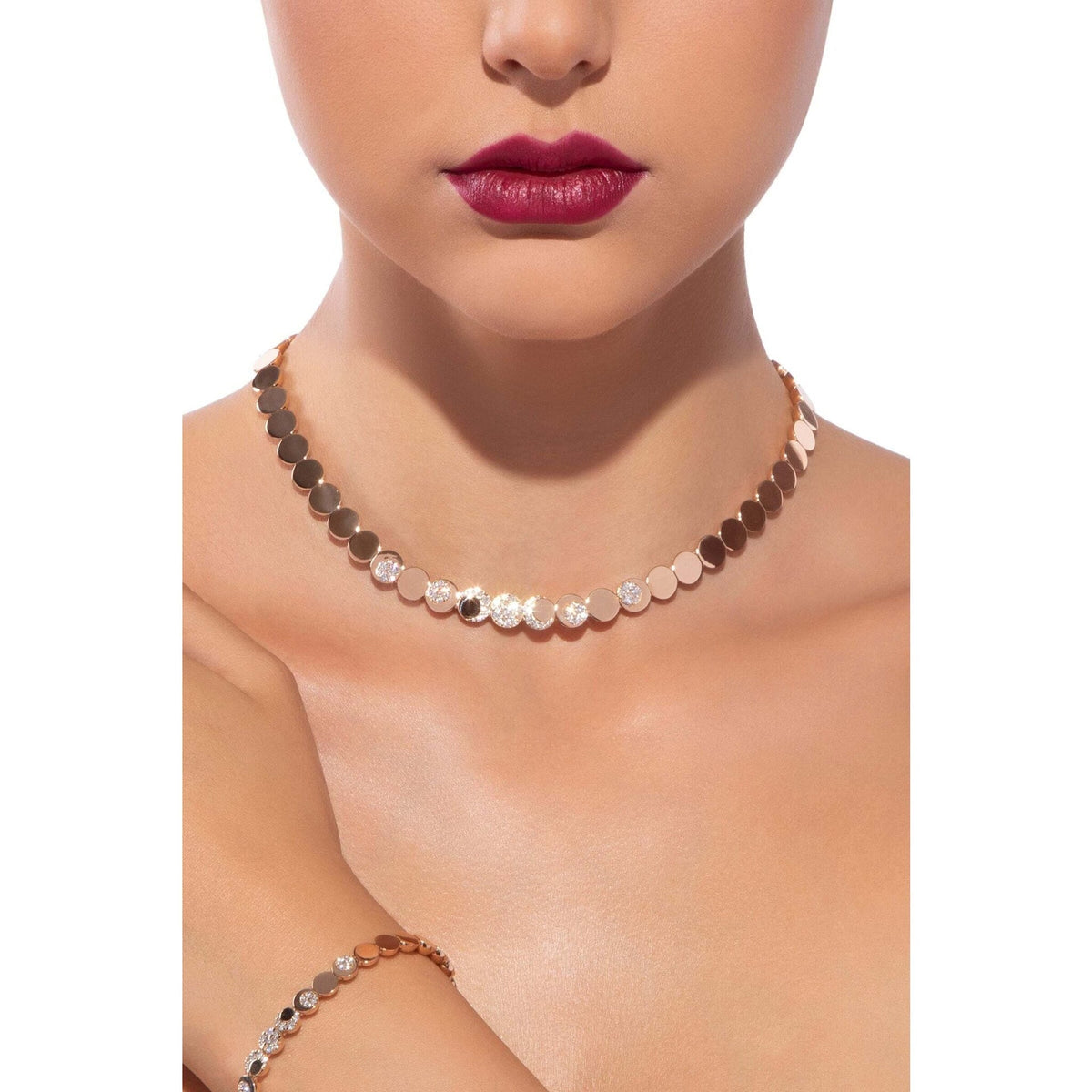 Pasquale Bruni Luce Choker in 18k Rose Gold with Diamonds