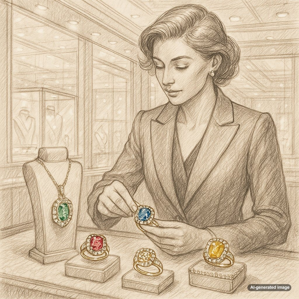 A stunning collection of alternative birthstone rings featuring alexandrite, spinel, and tsavorite garnet in various modern settings