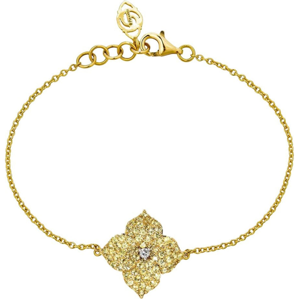 Mosaique Small Flower Bracelet in Yellow Sapphire by Piranesi