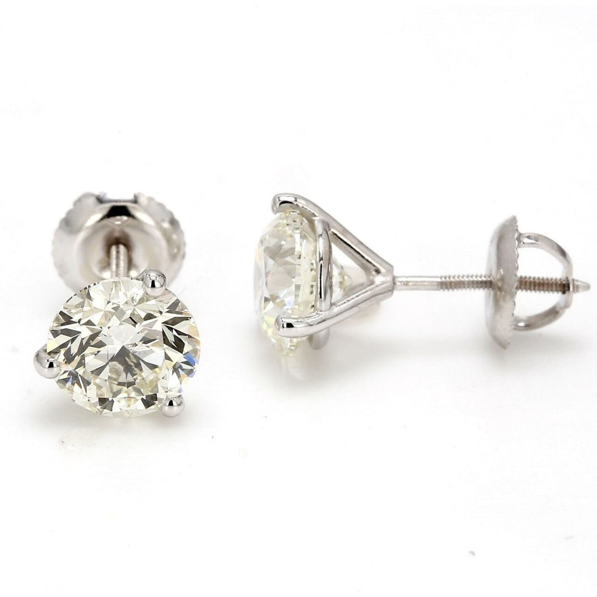 Martini-Set Diamond Stud Earrings at Robinson's Jewelers